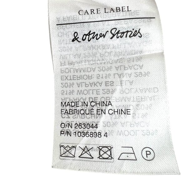 & Other Stories Cable Knit Wool Alpaca Blend Sweater Beige Brown Size Large - Picture 5 of 12